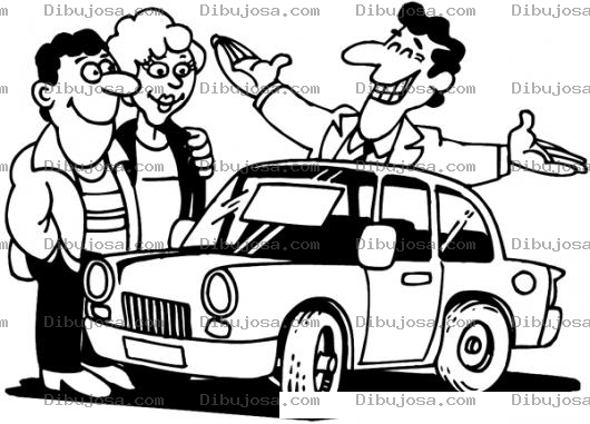 Dibujo para colorear Vendedor De Carros Para Pintar Y Colorear