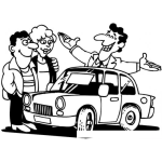 Dibujo para colorear Vendedor De Carros Para Pintar Y Colorear