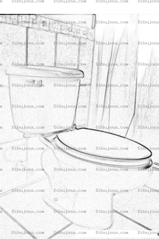 Dibujo para colorear Colorear Un Inhodoro Retrete