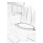 Dibujo para colorear Colorear Un Inhodoro Retrete