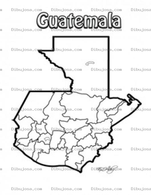 Dibujo para colorear Mapadeguatemala Dibujo Del Mapa De Guatemala Para Pintar Y Colorear guatemala con sus 22 departamentos