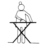 Dibujo para colorear Servicio De Planchado De Ropa Dibujo De Mujer Planchando Ropa En Planchador Para Colorear