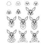 Dibujo para colorear Como Aprender A Dibujar Un Conejito Para Pintar Y Colorear Dibujo De Conejo Facil De Hacer