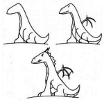 Dibujo para colorear Como Aprender A Dibujar Un Dragon Con Alas Para Pintar Y Colorear El Dibujo De Un Dragoncito