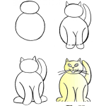 Dibujo para colorear Tutorial Para Aprender A Dibujar A Un Gato Paso Por Paso Dibujo De Gato Facil De Hacer Para Pintar Y Colorear