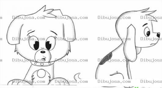 Dibujo para colorear Dibujo De Perritos Tiernos Para Pintar Y Colorear Perritos Divinos