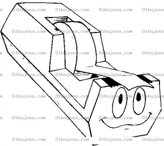 Dibujo para colorear Dibujo De Dispensador De Tape Para Pintar Y Colorear Teip De Tesa