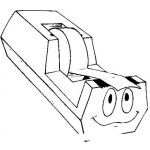 Dibujo para colorear Dibujo De Dispensador De Tape Para Pintar Y Colorear Teip De Tesa