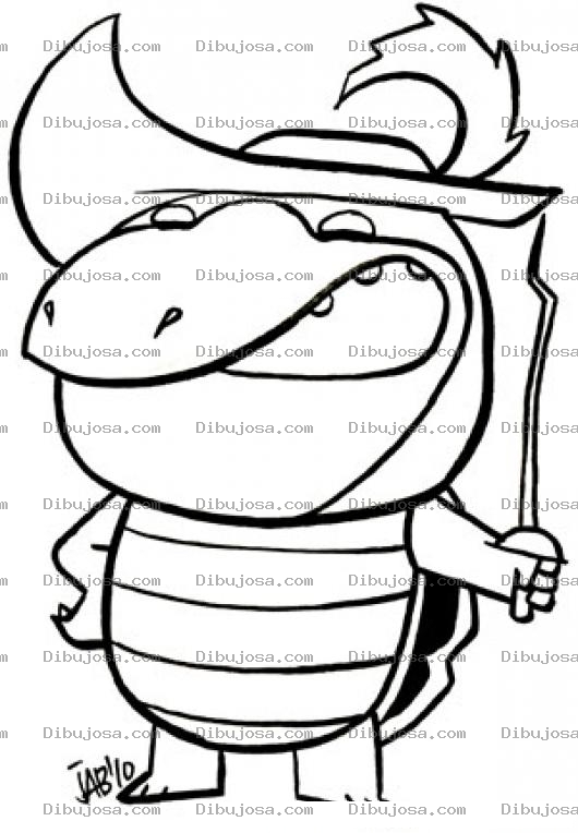 Dibujo para colorear Dibujo De Tortuga Mosquetera Para Pintar Y Colorear