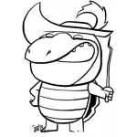 Dibujo para colorear Dibujo De Tortuga Mosquetera Para Pintar Y Colorear