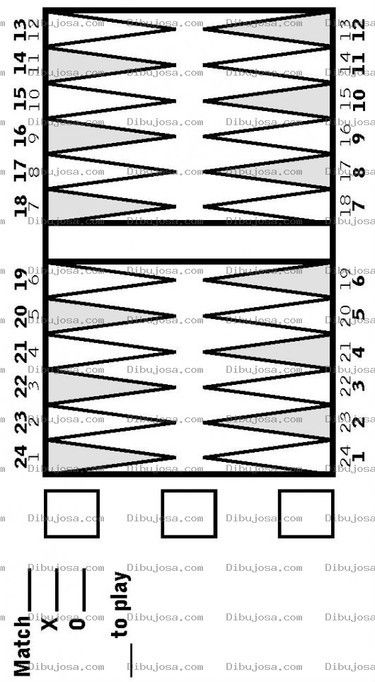 Dibujo para colorear Imprimir Tablero De Backgammon Gratis Dibujo De Un Tablero De Backgamon Imprimible En Una Hoja Para Recortar Y Jugar Juego De Bakgamon