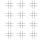 Dibujo para colorear Imprimir Tableros De TOTITO Dibujo De Un Tablero De TicTacToe Imprimible En Una Hoja Para Recortar Y Jugar 12 Juegos De Totito