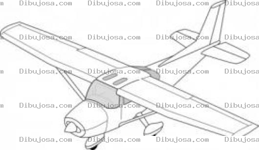 Dibujo para colorear Dibujo De Avioneta Cesna Para Pintar Y Colorear