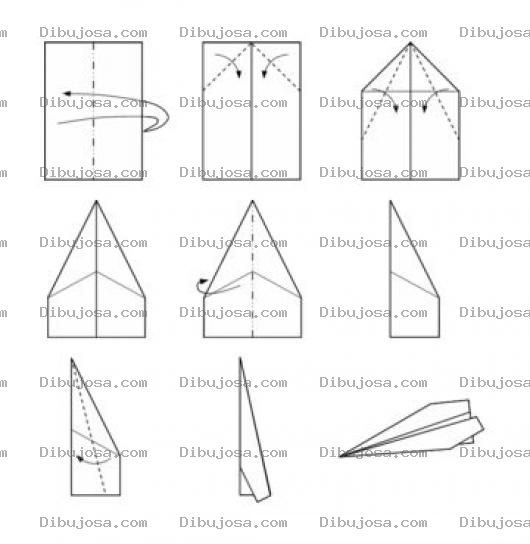 Dibujo para colorear Como Hacer Un Avion De Papel Dibujo Paso A Paso Para Crear Un Avioncito De Papel En Origamia