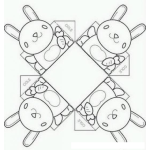 Dibujo para colorear Cajita Recortable De Conejito Para Pintar Colorear Y Recortar
