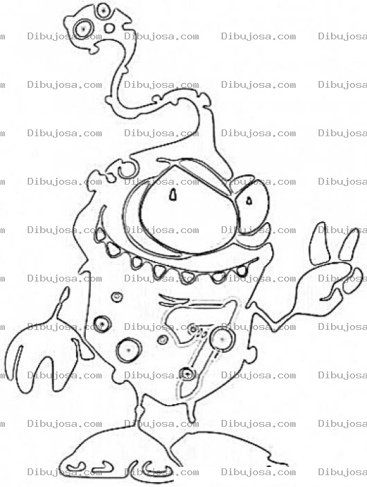 Dibujo para colorear Dibujo De Bacteria Para Pintar Y Colorear La Bacteria Del Colera Virus Germen Y Caries Para Pintar