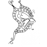Dibujo para colorear Dibujo De Mariposita Coqueta Para Pintar Y Colorear