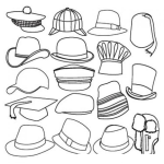 Dibujo para colorear Dibujo De Gorros Y Sombreros Para Pintar Y Colorear Todos Los Tipos De Sombreros