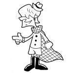 Dibujo para colorear Dibujo De Super Heroe Con Capa De Mantel De Mesa Para Pintar Y Colorear