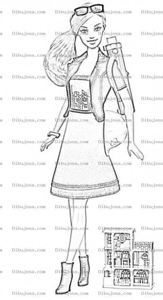 Dibujo para colorear Dibujo De Muneca Barbie Para Pintar Y Colorear Muneca Barby