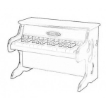 Dibujo para colorear Dibujo De Piano De Juguete Para Pintar Y Colorear