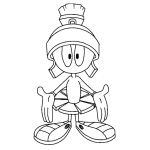 Dibujo para colorear Dibujo De Marvin El Marciano Negrito Para Pintar Y Colorear