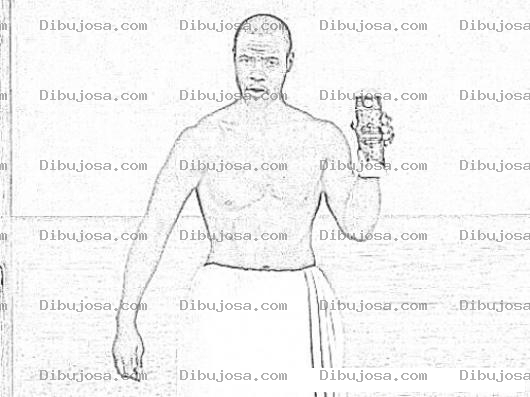 Dibujo para colorear Dibujo Del Hombre De Anuncio De Oldspice Para Pintar Y Colorear