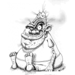 Dibujo para colorear Bebe Monstruosos Para Pintar Y Colorear A Dibujo De Un Moustruo Bebe