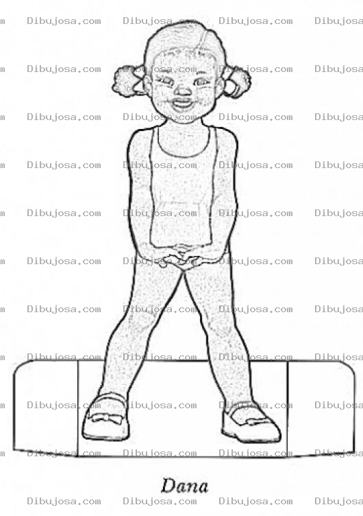 Dibujo para colorear Beba Negrita Para Pintar Colorear Y Recortar