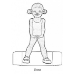 Dibujo para colorear Beba Negrita Para Pintar Colorear Y Recortar