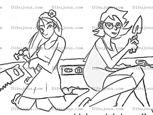 Dibujo para colorear Carpinteras Dibujo De Mujeres Trabajadoras De La Construccion Para Pintar Y Colorear