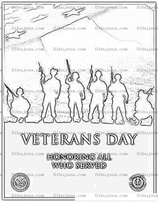 Dibujo para colorear Dia De Los Veteranos Para Pintar Y Colorear Dibujo De Veterans Day