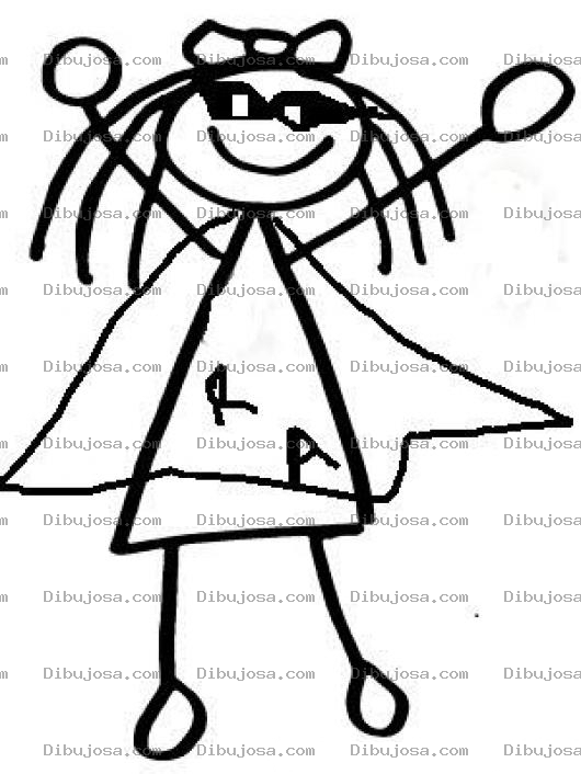 Dibujo para colorear Super Nina Para Pintar Y Colorear Superchica