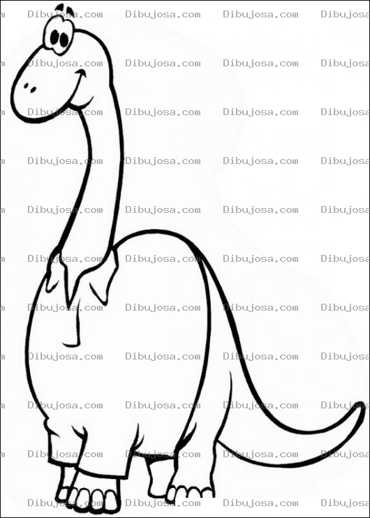 Dibujo para colorear Dinosaurio con camisa Polo