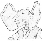 Dibujo para colorear Hombre Elefante Dibujo De Orejudo Con Orejotas Grandes Para Pintar Y Colorear Orejon