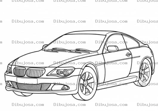 Dibujo para colorear Dibujo De Coche Bmw Serie 6 Para Pintar Y Colorear Bmw6