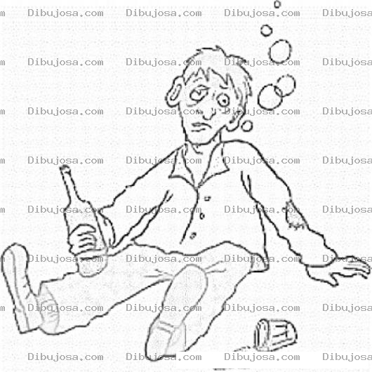 Dibujo para colorear Dibujo De Borracho Para Pintar Y Colorear