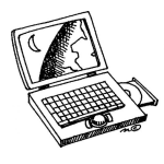 Dibujo para colorear Dibujo De Laptop Viejita Con Trackball Para Pintar Y Colorear