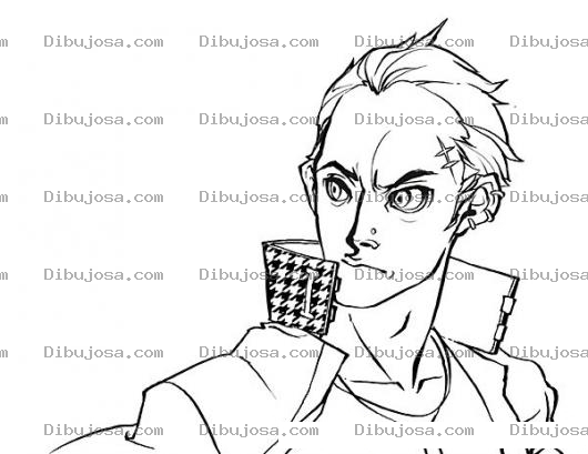 Dibujo para colorear Dibujo De Chico Con Aretes En La Oreja Para Pintar Y Colorear