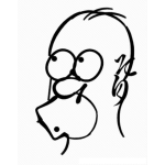 Dibujo para colorear Dibujo De La Cara De Homer Simpson Para Pintar Y Colorear