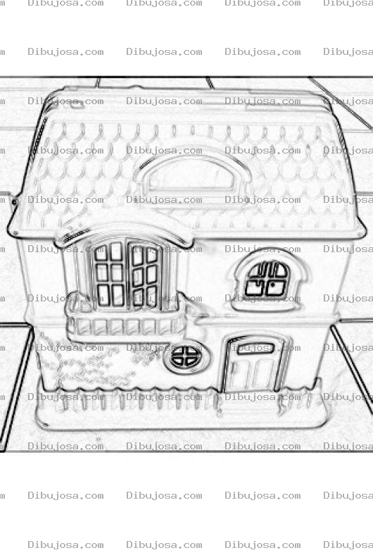 Dibujo para colorear Colorear Casita De Munecas De Juguete