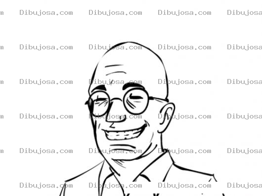 Dibujo para colorear Dibujo De Pelon Sonriente Para Pintar Y Colorear