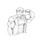 Dibujo para colorear Dibujo De Muchacho Musculoso Para Pintar Y Colorear