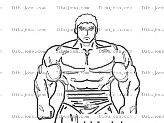 Dibujo para colorear Dibujo De Hombre Fuerte Para Pintar Y Colorear