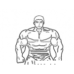Dibujo para colorear Dibujo De Hombre Fuerte Para Pintar Y Colorear