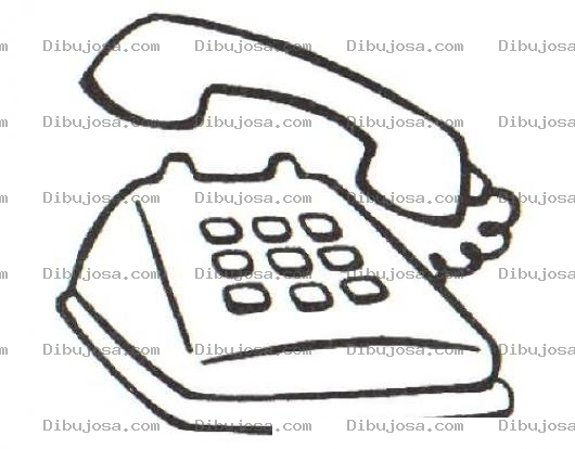 Dibujo para colorear Telefono De Escritorio Para Pintar Y Colorear