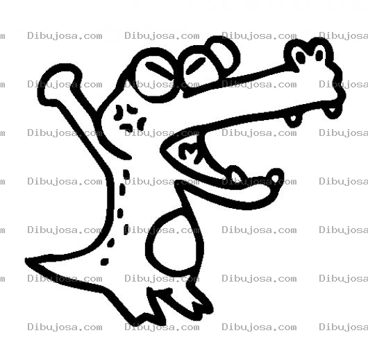 Dibujo para colorear Dibujo De Lagarto Enojado Para Pintar Y Colorear