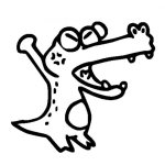 Dibujo para colorear Dibujo De Lagarto Enojado Para Pintar Y Colorear