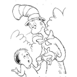 Dibujo para colorear Dibujo Del Doctor Seus Con Un Chico Para Pintar Y Colorear