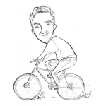 Dibujo para colorear Dibujo De Hombre En Bicicleta Para Pintar Y Colorear